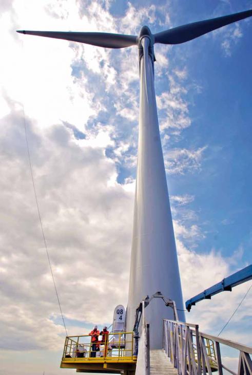 A modern wind turbine