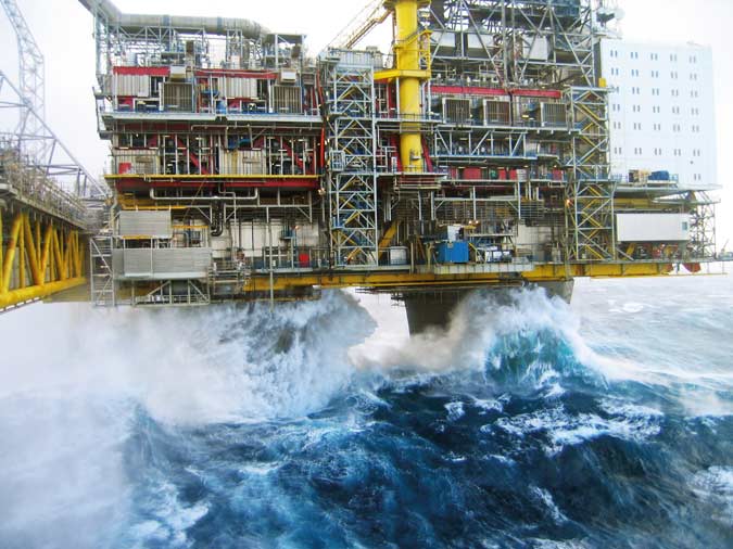 Fig 1. The installations on an oil rig has to be as dependable and rugged as possible.