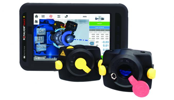 Accelerating laser shaft alignment in hazardous areas