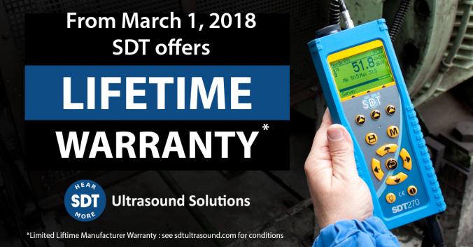 SDT Provides LIFETIME WARRANTY on Major Products
