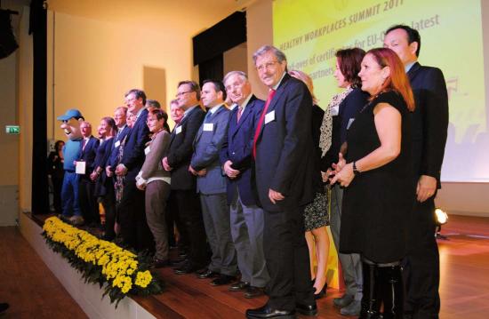 Campaign partners on stage